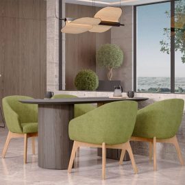 SILLA DE VISITA EDGE PATAS DE MADERA