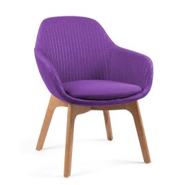 SILLA DE VISITA FABRIZIA BASE MADERA