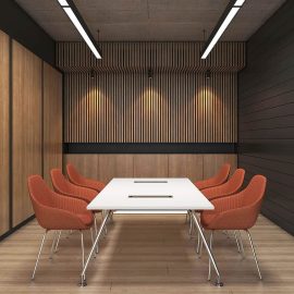 SILLA DE VISITA FABRIZIA BASE TUBO CROMADO