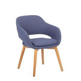 SILLA DE VISITA VIBE PATAS DE MADERA