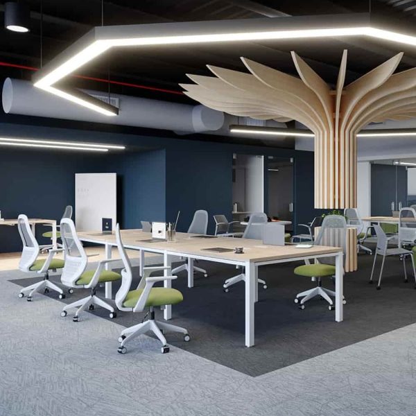 Diseño de oficina moderna con mobiliario contemporáneo - Muebles de ...
